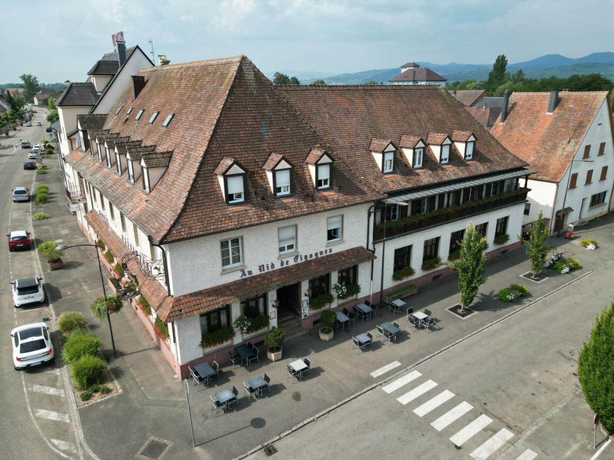 Hotel Au Nid De Cigognes Ostheim Bagian luar foto