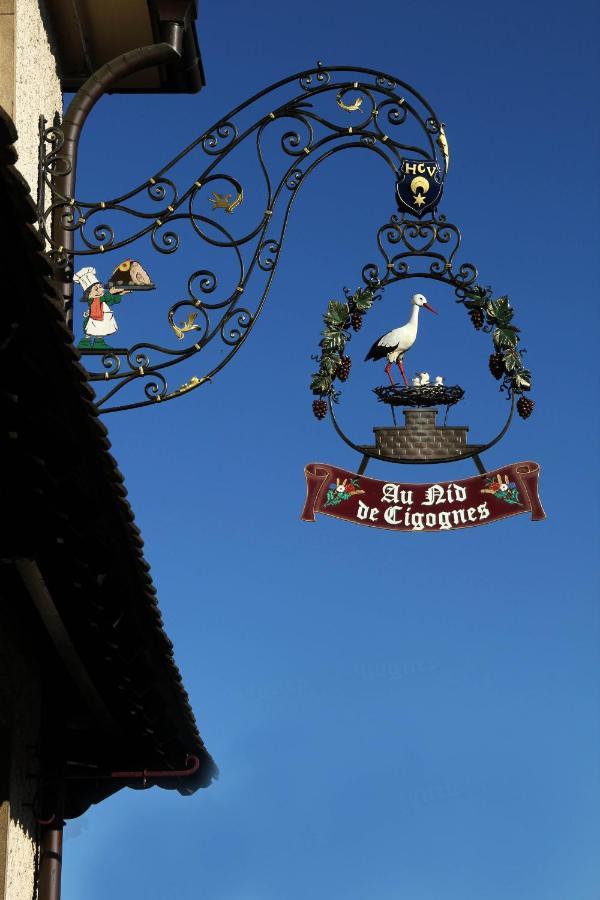 Hotel Au Nid De Cigognes Ostheim Bagian luar foto