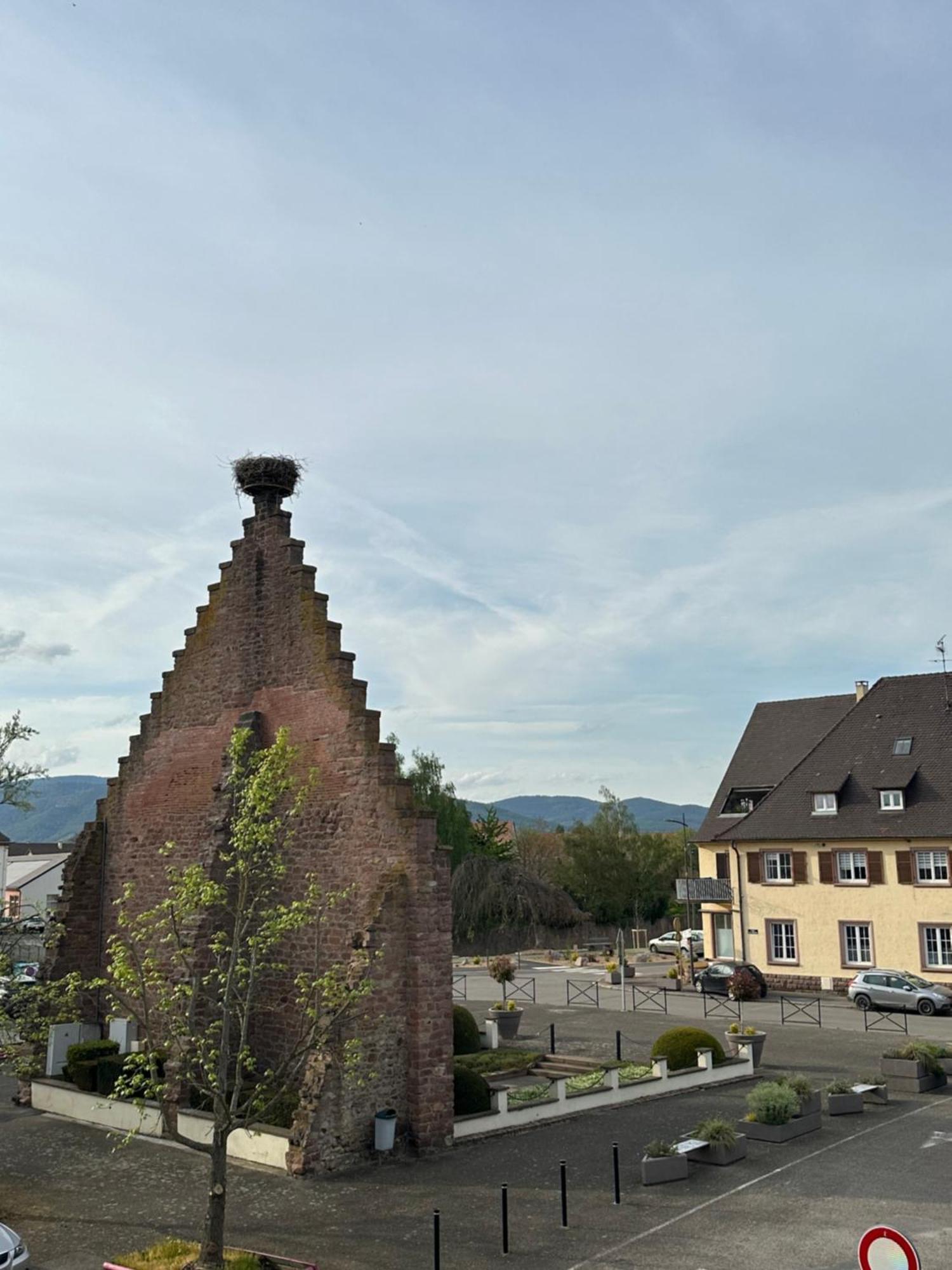 Hotel Au Nid De Cigognes Ostheim Bagian luar foto