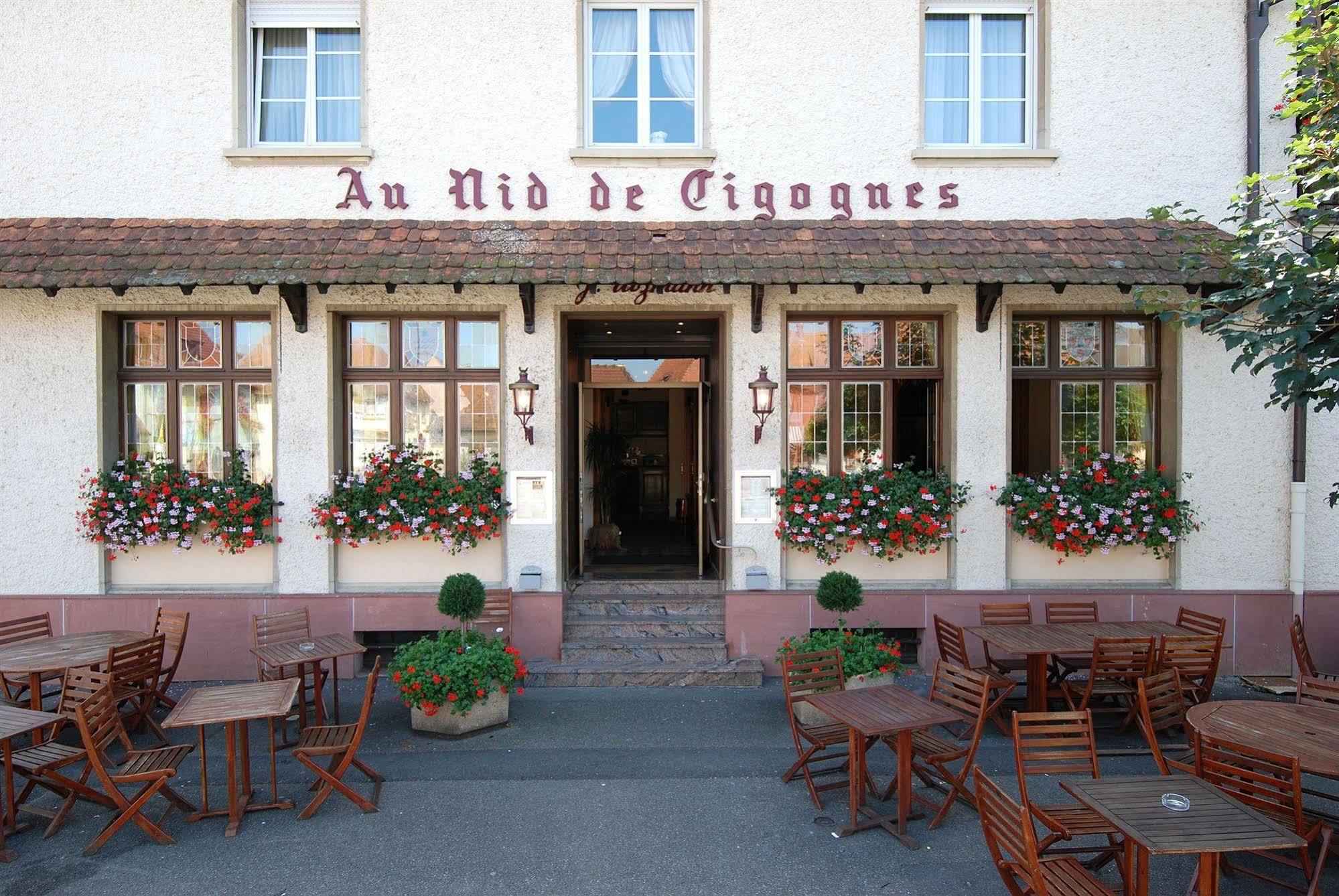 Hotel Au Nid De Cigognes Ostheim Bagian luar foto